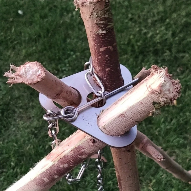 Camping Hanging Cooking Pot - Outdoor BBQ Tripod Portable Detachable Hanging