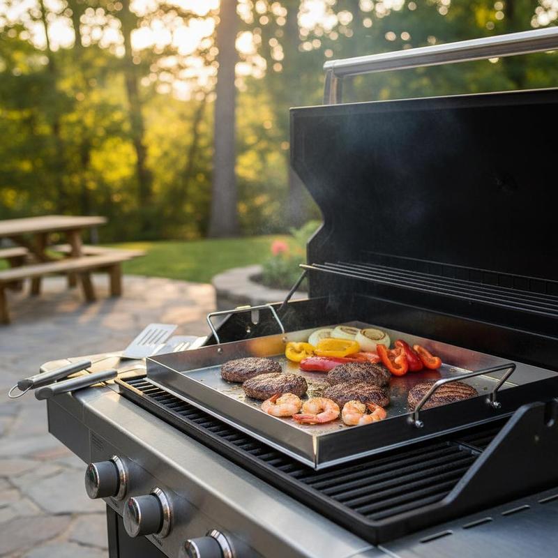 Camping Cooking Sets - Universal Flat Top Griddle 18x16 Inch
