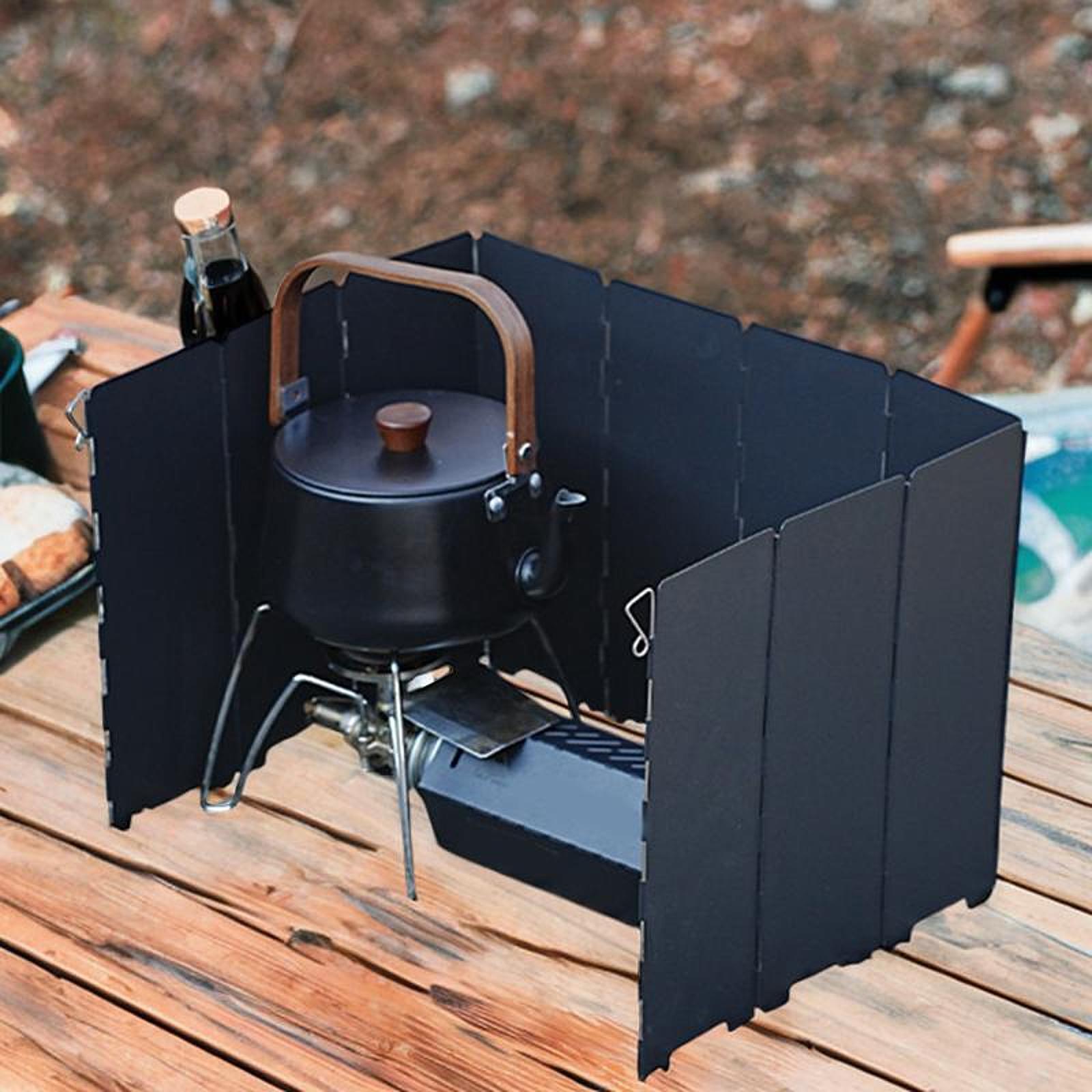 Camping Cooking Wind Blocker - Camp Windscreen Portable Folding Outdoor Wind
