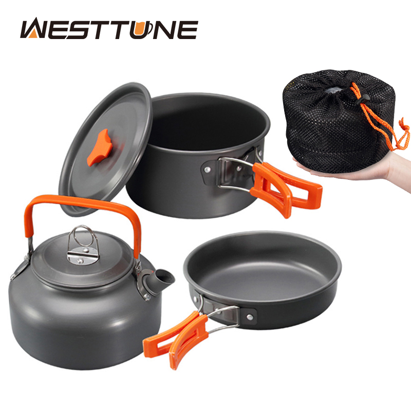 Camping Cooking Gadgets - WESTTUNE Camping Cookware Kit Aluminum Outdoor