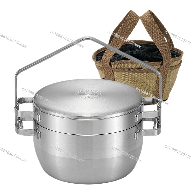 Camping Hanging Cooking Pot - DO-25 thickened stainless steel outdoor hanging