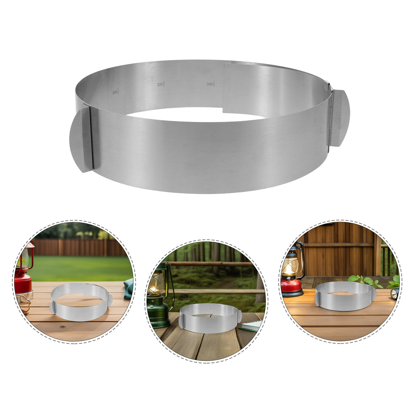 Camping Cooking Wind Blocker - Camping Stove Windshield Stainless Steel Adjustable