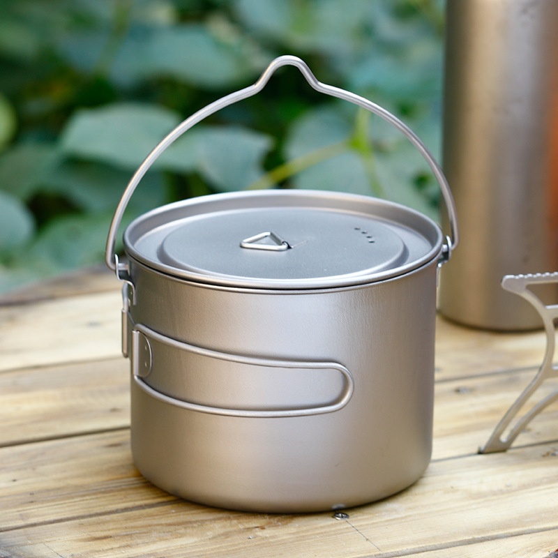 Camping Hanging Cooking Pot - Outdoor Hanging Soup Pot Large Capacity