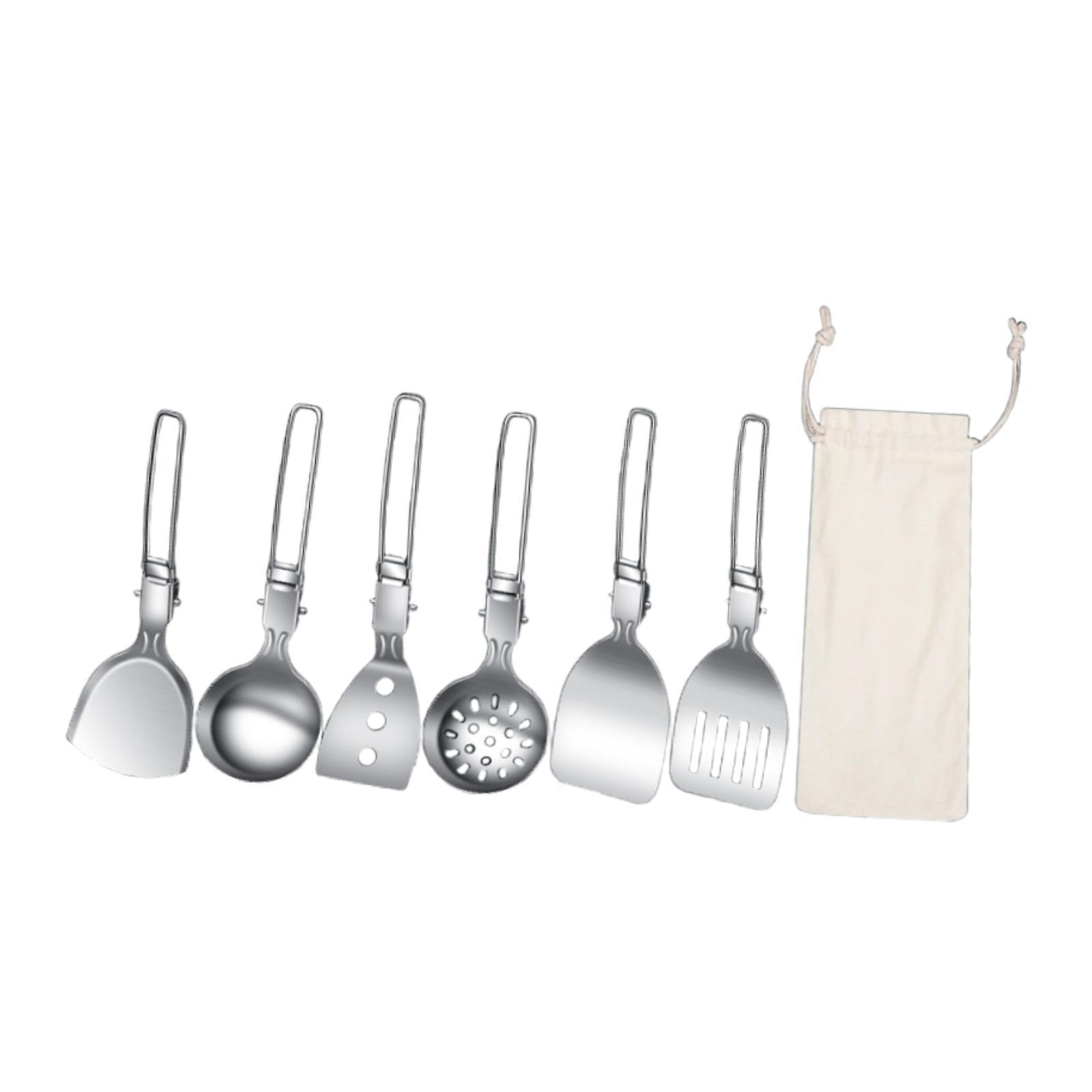 7Pcs Camp Cooking Utensil Set  - Camping Cooking Essentials Kit ulasan dan harga