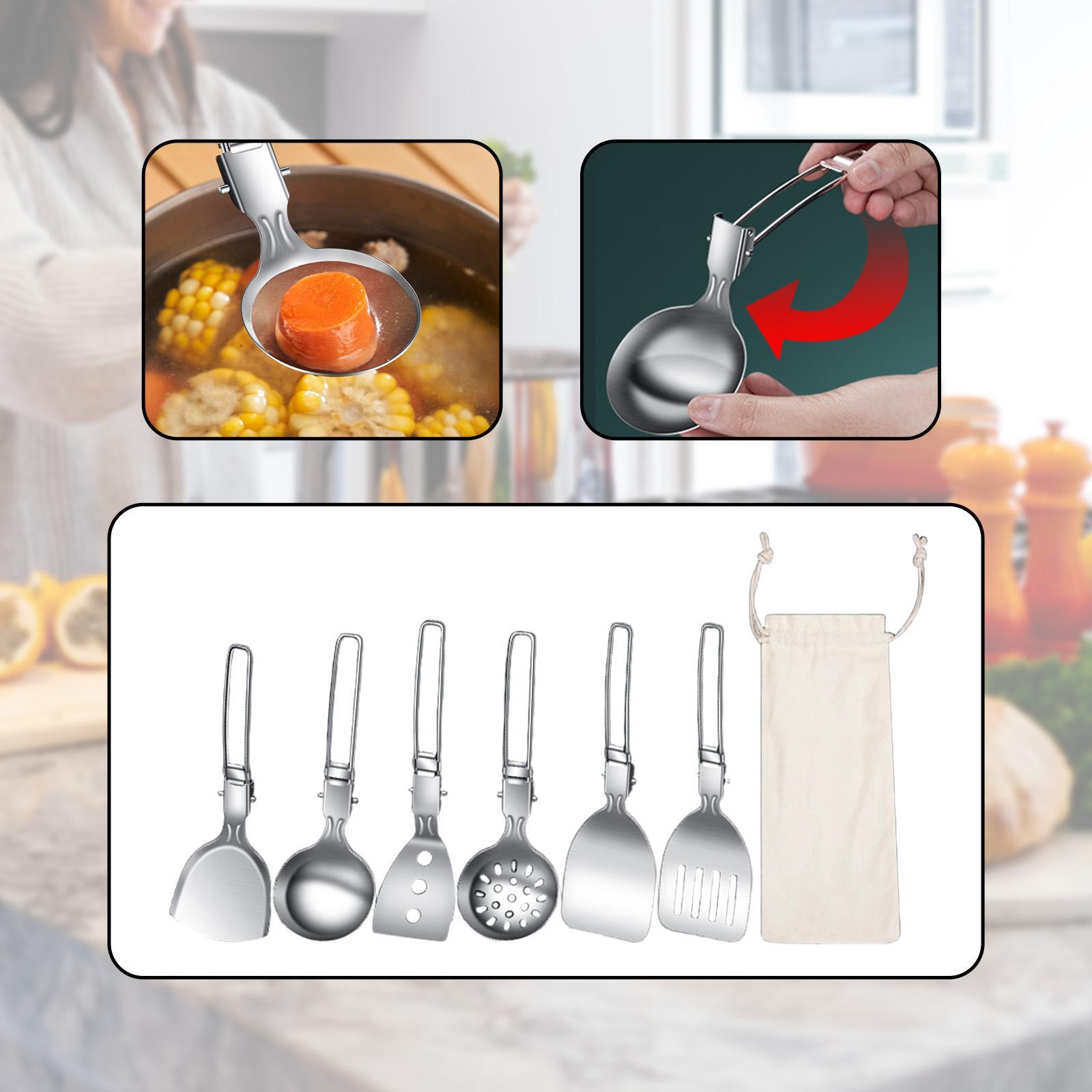 7Pcs Camp Cooking Utensil Set  - Camping Cooking Essentials Kit ulasan dan harga