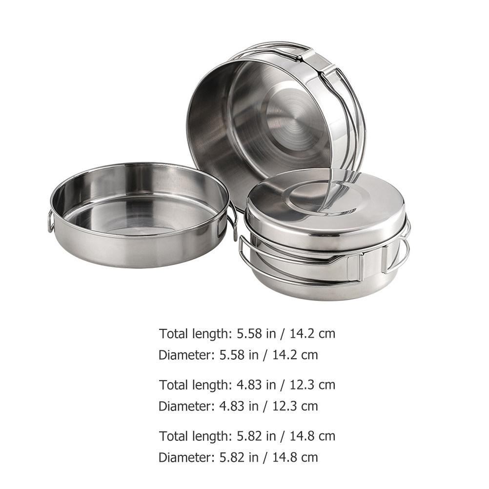 1Set Stainless Steel Camping C - Camping Cooking Set Stainless Steel ulasan dan harga