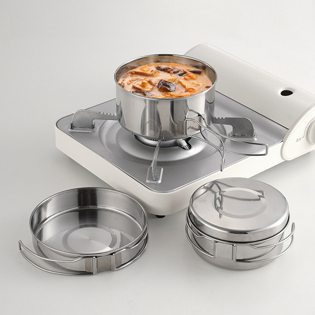 1Set Stainless Steel Camping C - Camping Cooking Set Stainless Steel ulasan dan harga