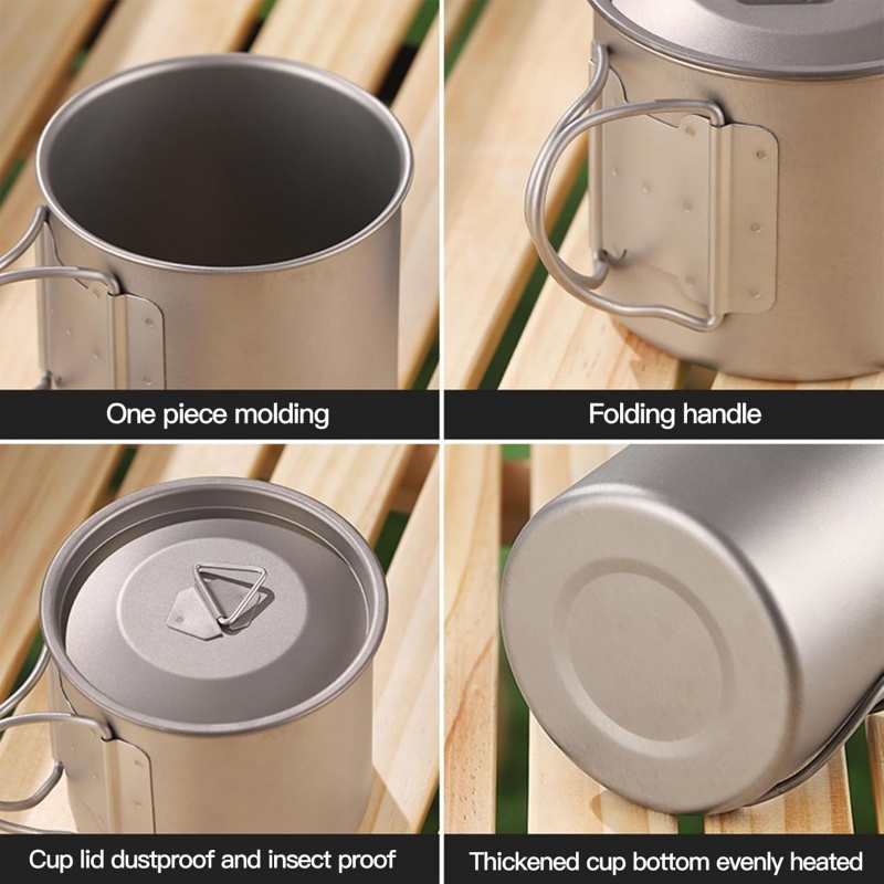 Titanium Camping Mug with Fold - Camping Cooking Gadgets ulasan dan harga