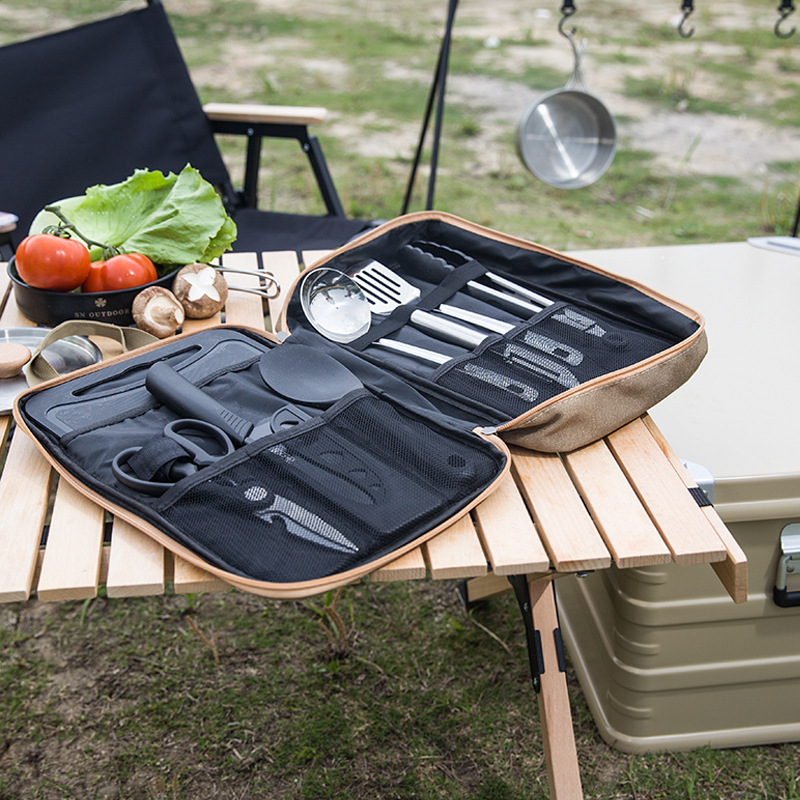 8pcs Camping Kitchen Cookware  - Camping Cooking Cutlery Set ulasan dan harga