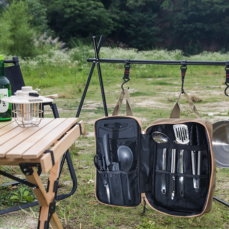 8pcs Camping Kitchen Cookware  - Camping Cooking Cutlery Set ulasan dan harga