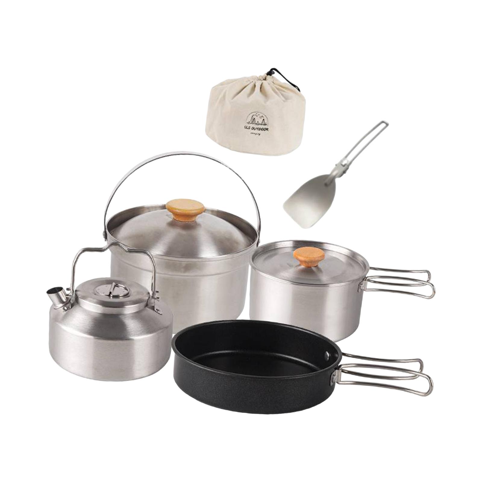 Camping Cookware Cook Gear Por - Camping Cooking Set With Kettle ulasan dan harga