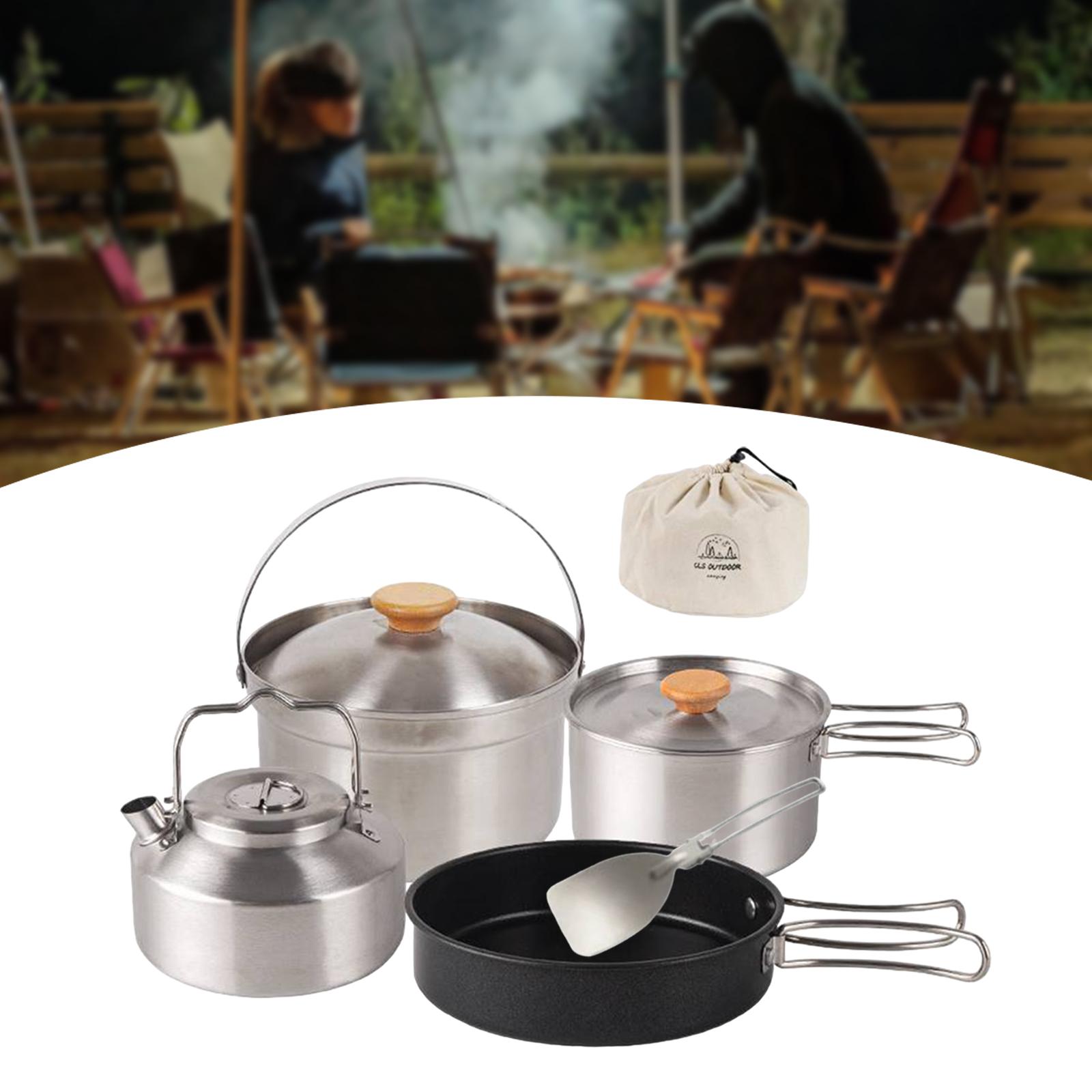 Camping Cookware Cook Gear Por - Camping Cooking Set With Kettle ulasan dan harga
