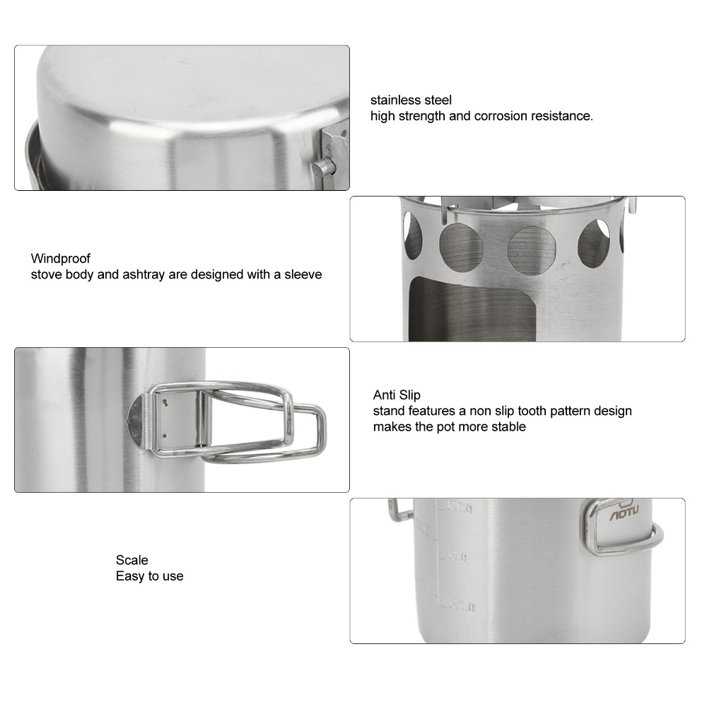 Durable Stainless Steel Campin - Camping Cooking Set Stainless Steel ulasan dan harga