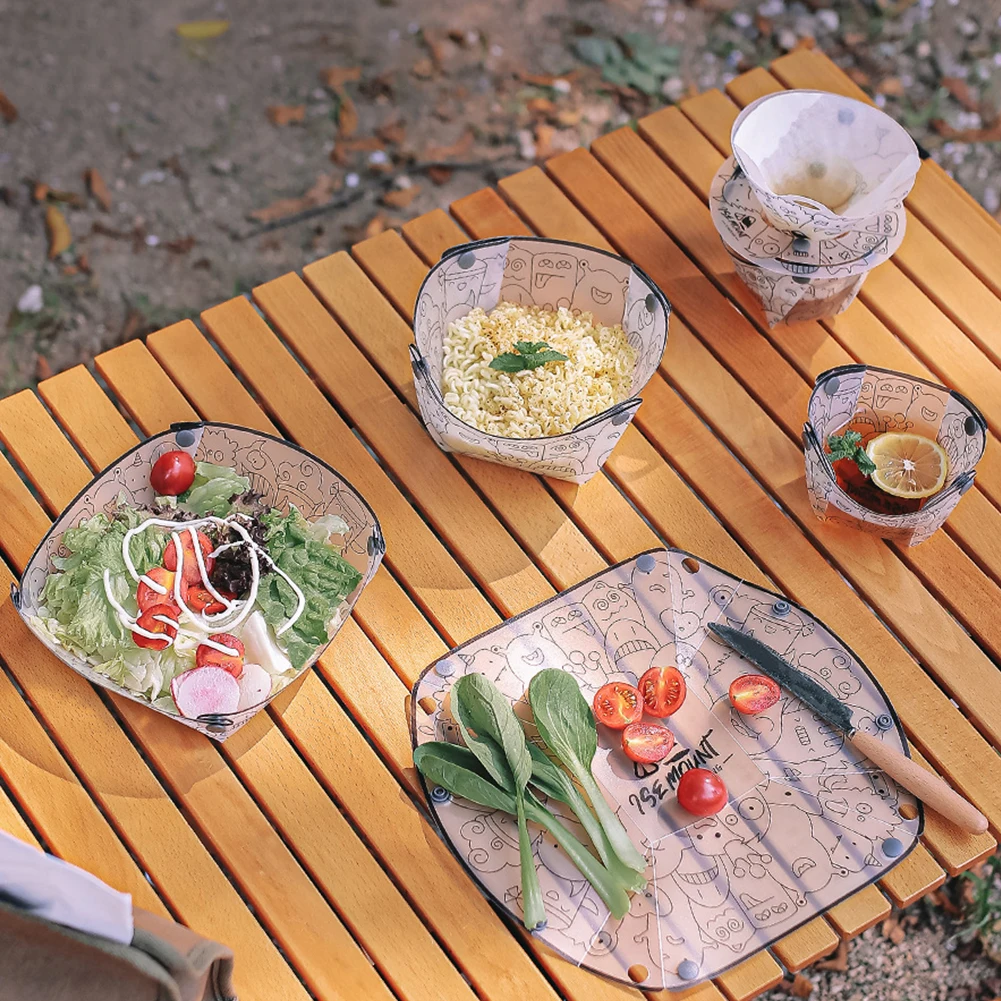 PP Foldable Dinnerware Portabl - Camping Cooking Tray ulasan dan harga