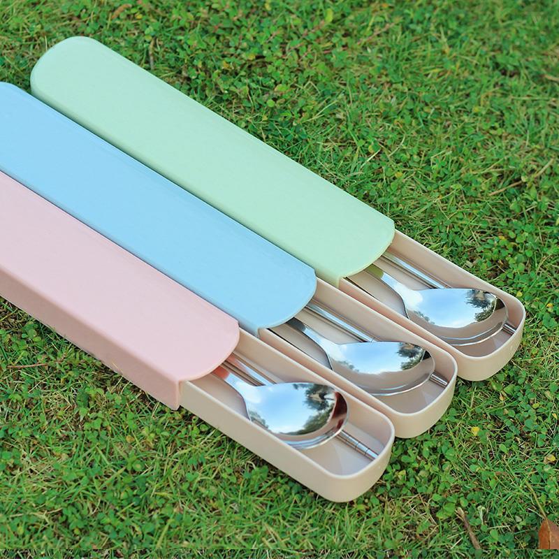 4Pcs/Set Stainless Steel Chops - Camping Cooking Cutlery Set ulasan dan harga