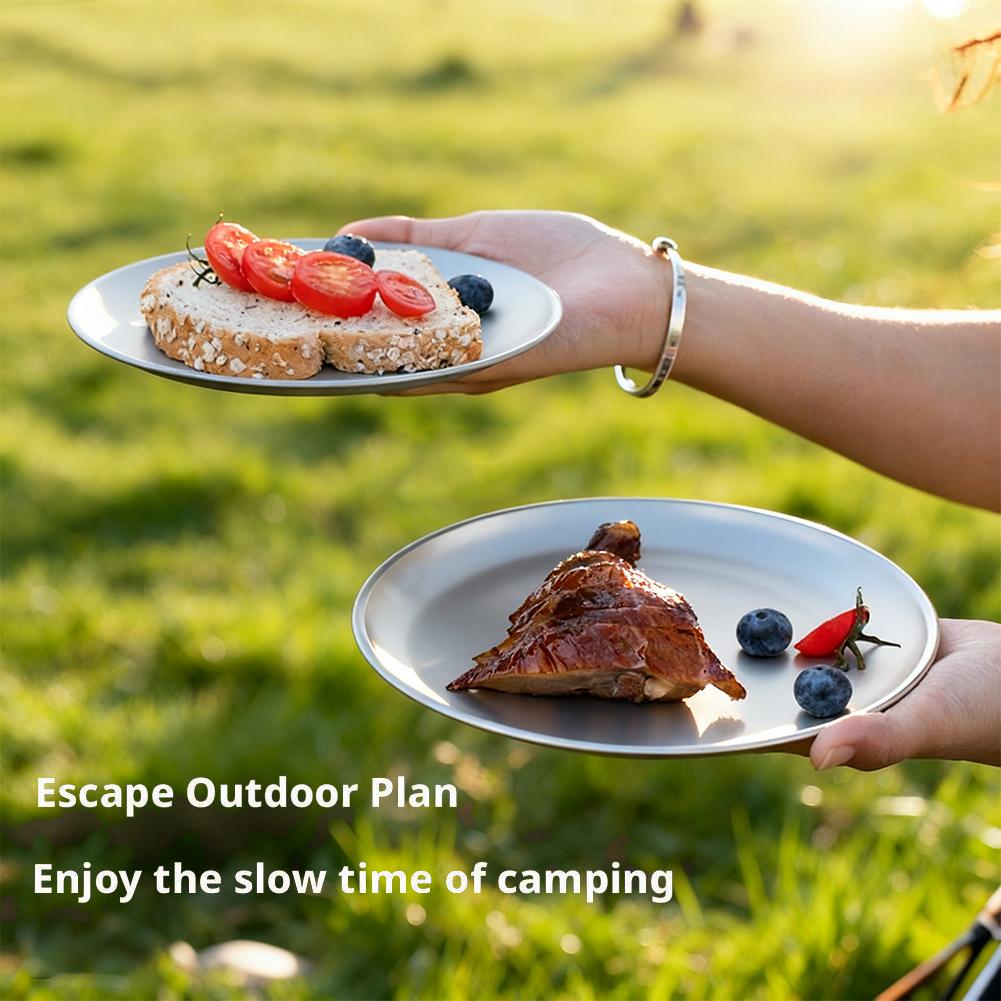 1/2Pcs Titanium Outdoor Campin - Camping Cooking Dishes ulasan dan harga