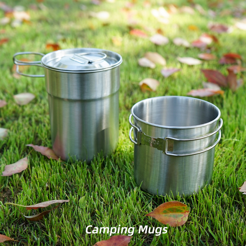 2Pcs/Set Camping Kettle Stainl - Camping Cooking Set With Kettle ulasan dan harga