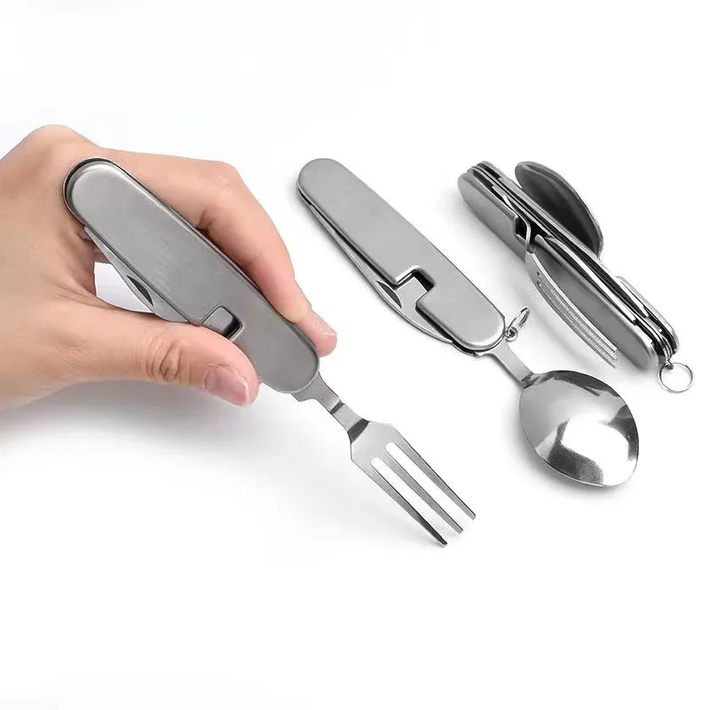 Camping Tableware Set Stainles - Camping Cooking Cutlery Set ulasan dan harga