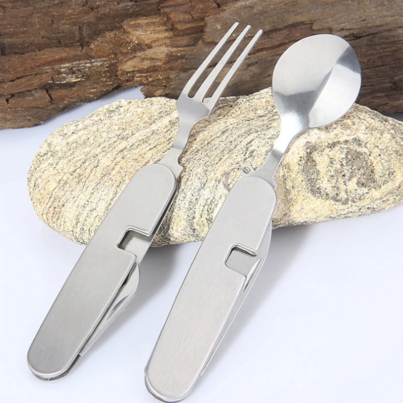 Camping Tableware Set Stainles - Camping Cooking Cutlery Set ulasan dan harga
