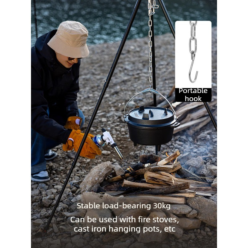 Aluminum Alloy Hanging Pot Bra - Camping Hanging Cooking Pot ulasan dan harga