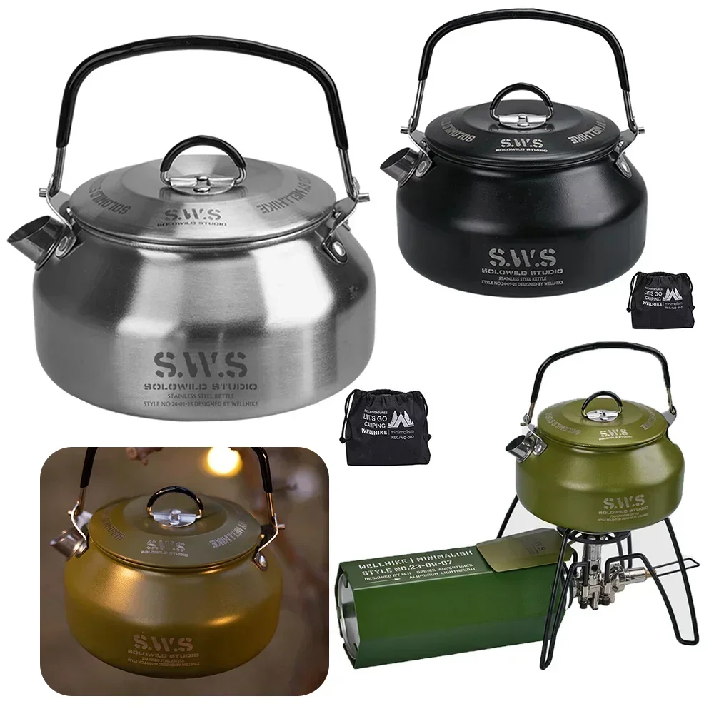 Stainless Steel Kettle 0.8L Po - Camping Cooking Set Stainless Steel ulasan dan harga