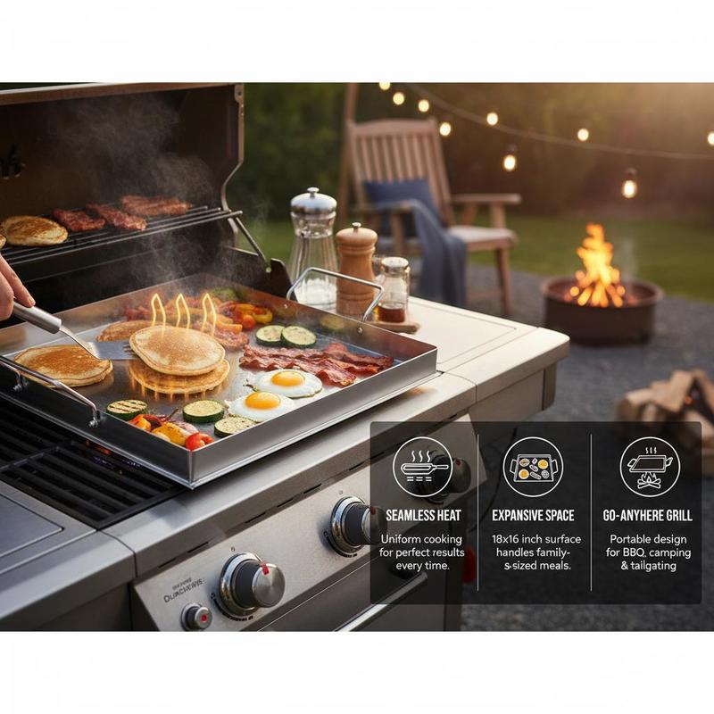Universal Flat Top Griddle 18x - Camping Cooking Sets ulasan dan harga
