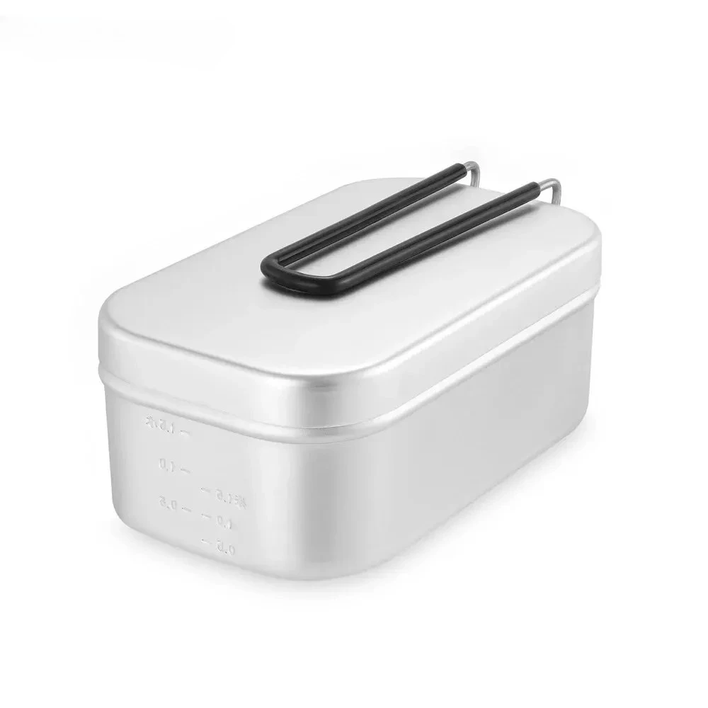 800/1400ML Aluminum Lunch Boxe - Camping Cooking Tray ulasan dan harga