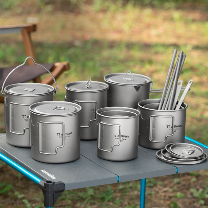Tiartisan Outdoor Titanium Lig - Camping Cooking Set Stainless Steel ulasan dan harga