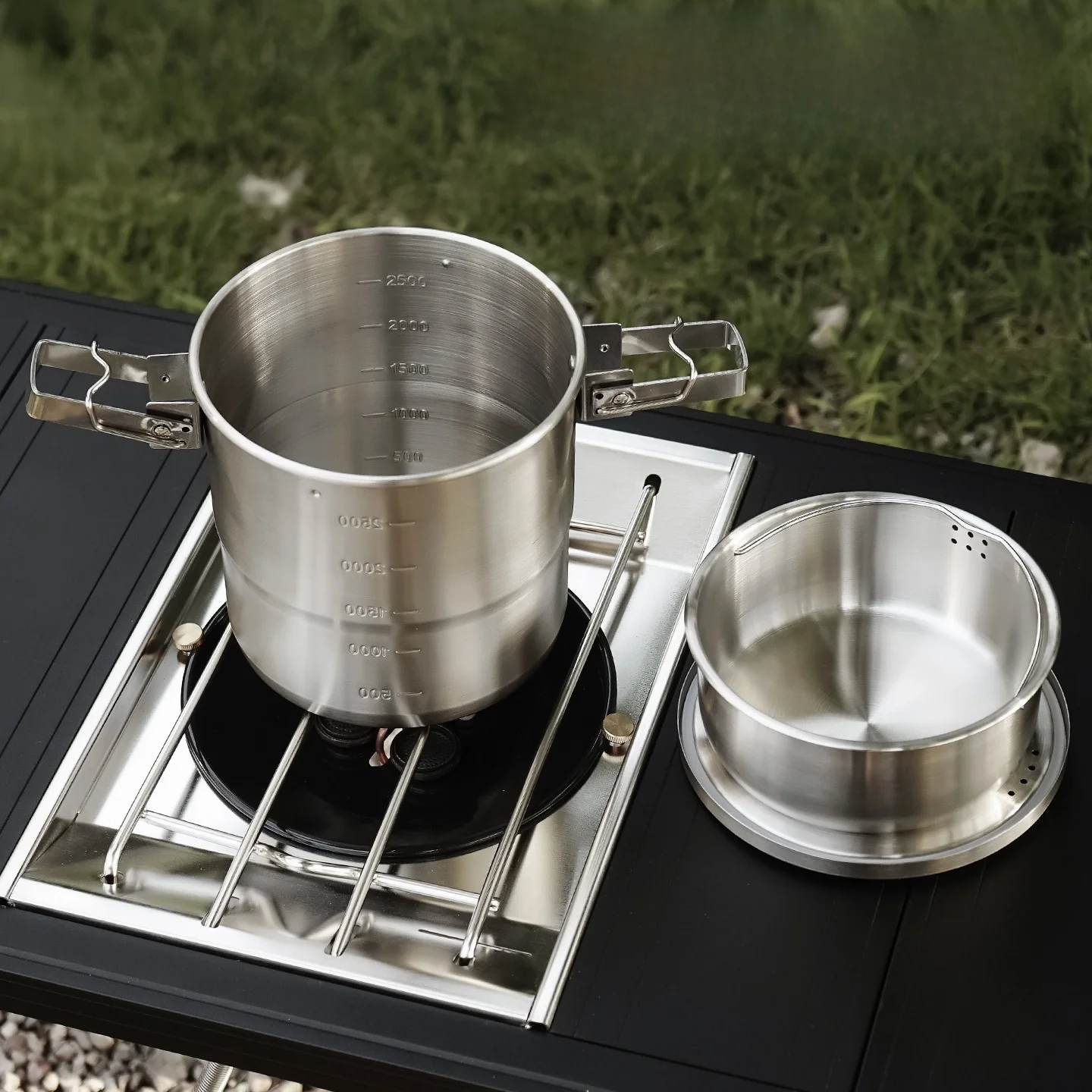 Outdoor Camping 304 Stainless  - Camping Hanging Cooking Pot ulasan dan harga