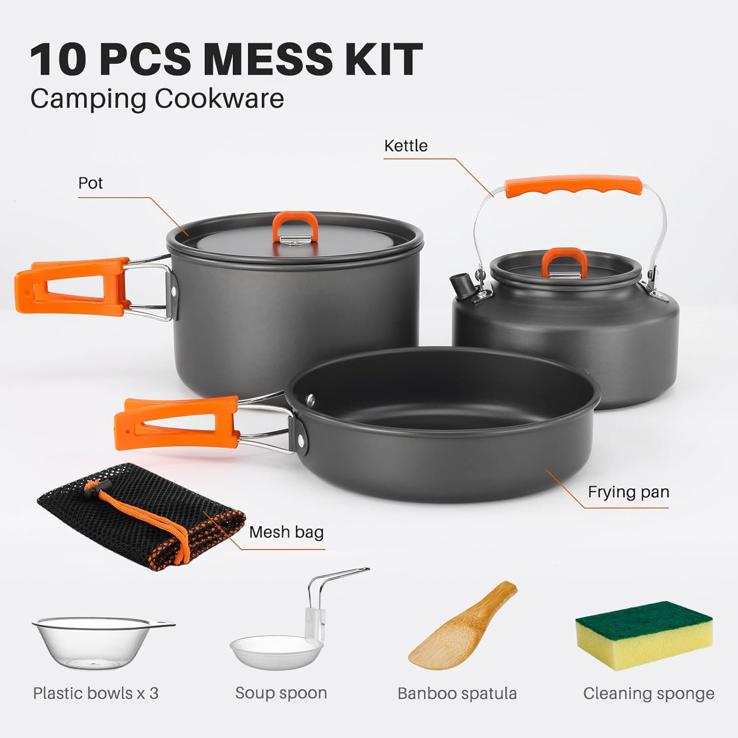 Camping Cookware Camping Pot a - Camping Cooking Set With Kettle ulasan dan harga