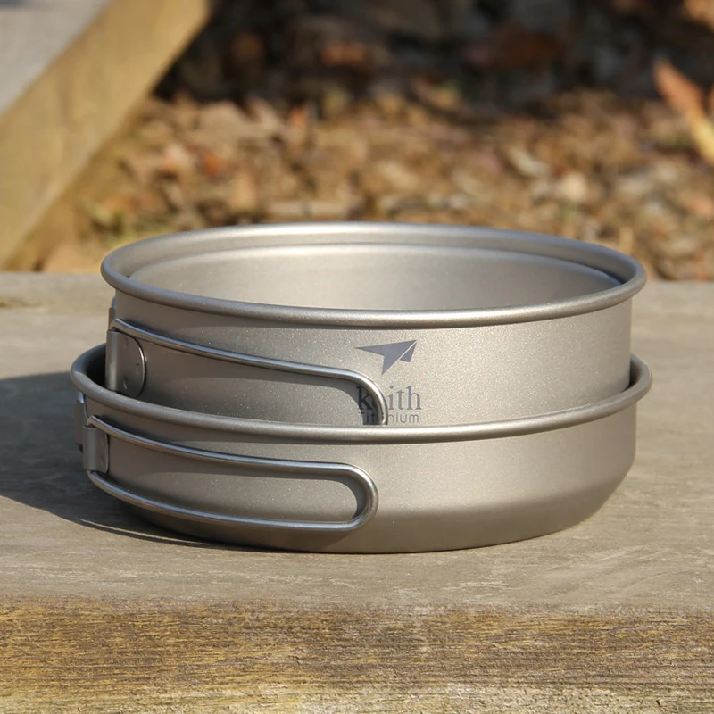 Keith 3PCS Titanium Cookware P - Camping Cooking Set Stainless Steel ulasan dan harga