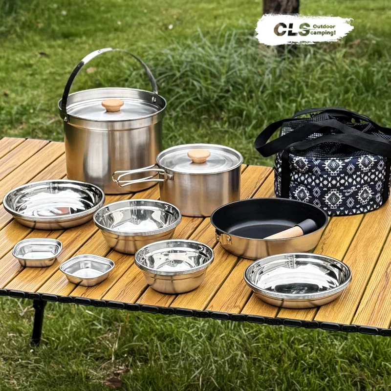 NOBANA&CLS 22PCS Stainless Ste - Camping Cooking Set Stainless Steel ulasan dan harga