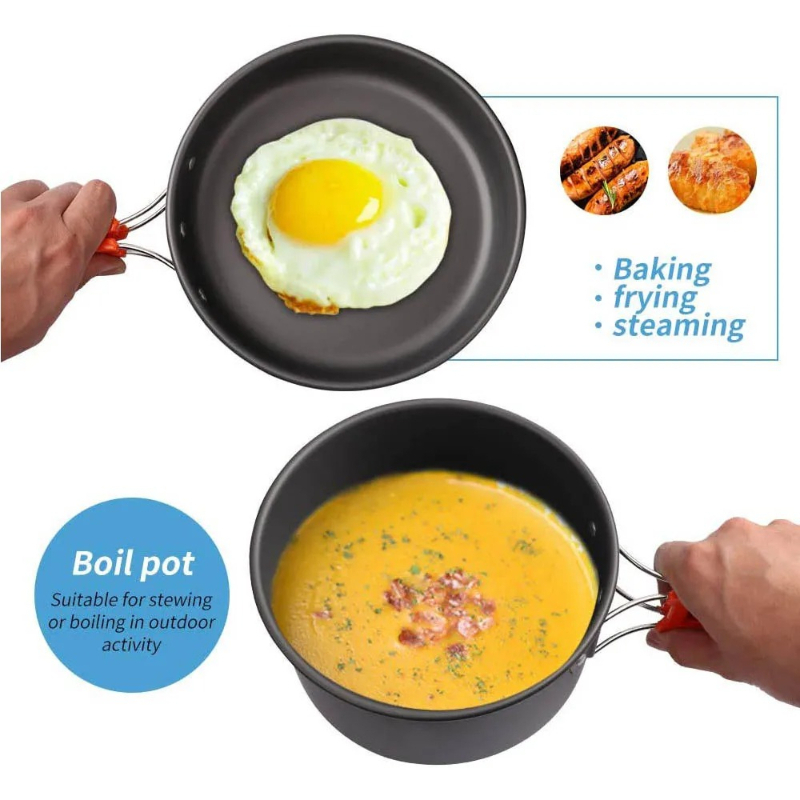 Camping Cooking Set, Outdoor K - Camping Cooking Set With Kettle ulasan dan harga