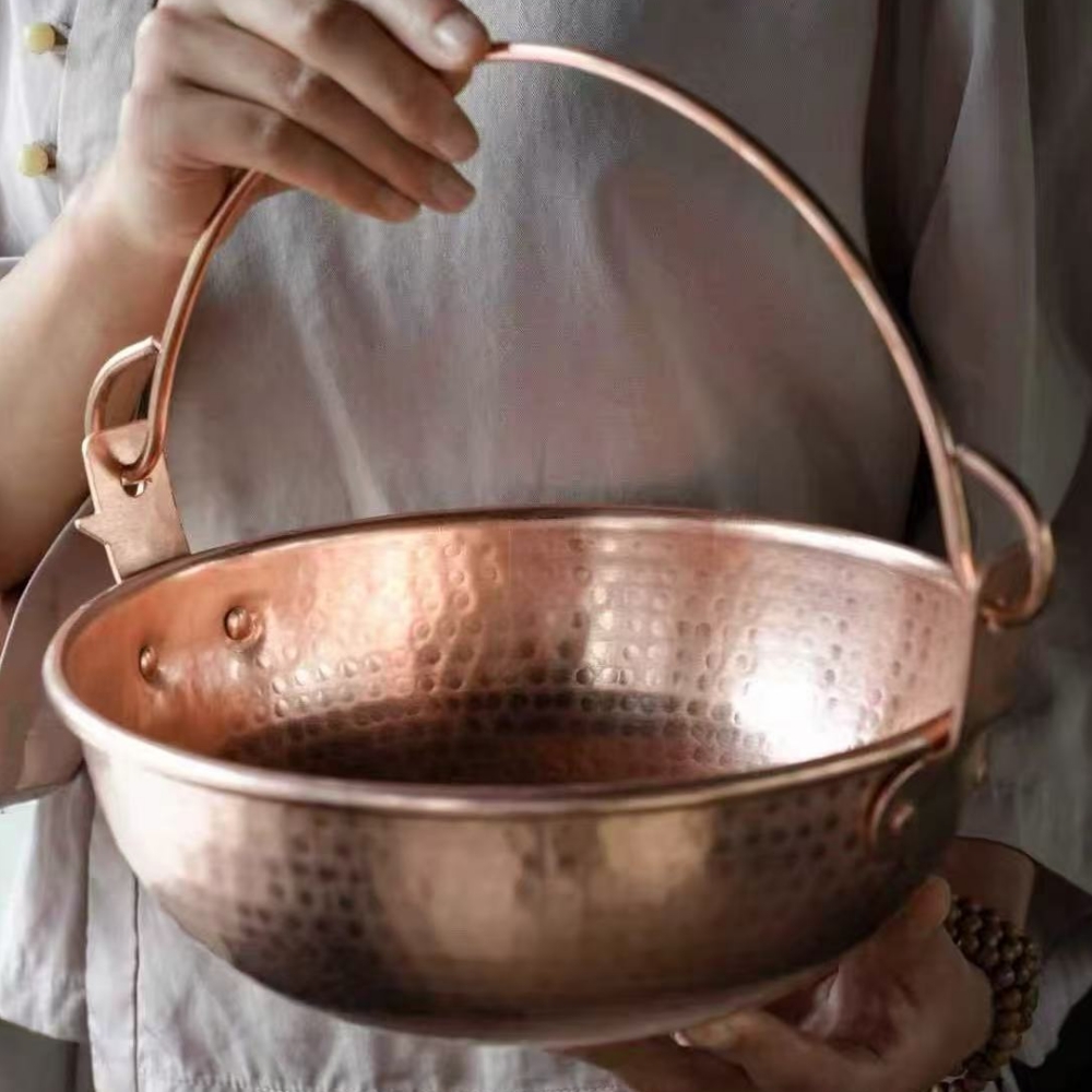 Vintage Copper Hanging Pot,Out - Camping Hanging Cooking Pot ulasan dan harga