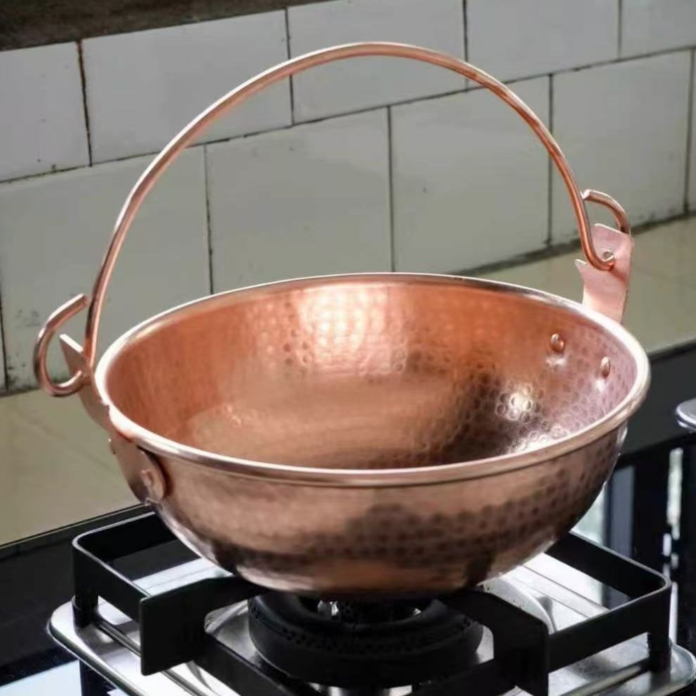 Vintage Copper Hanging Pot,Out - Camping Hanging Cooking Pot ulasan dan harga