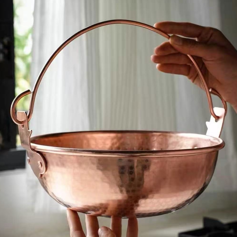 Vintage Copper Hanging Pot,Out - Camping Hanging Cooking Pot ulasan dan harga