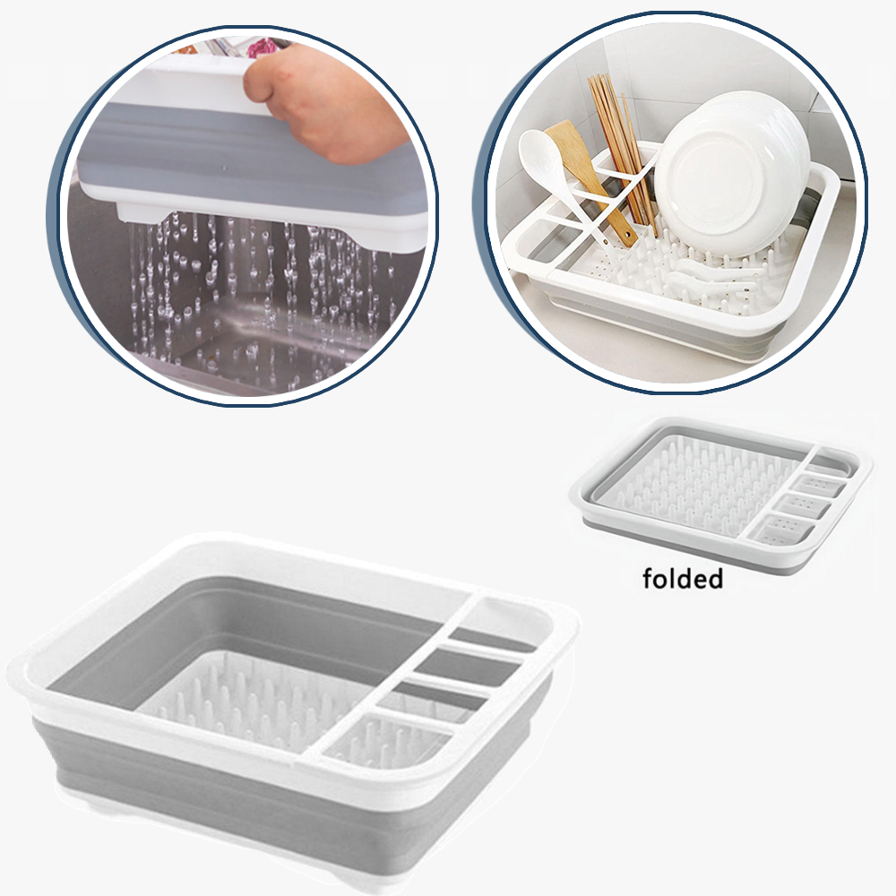 Foldable Dish Drainer Bowl Rac - Camping Cooking Tray ulasan dan harga