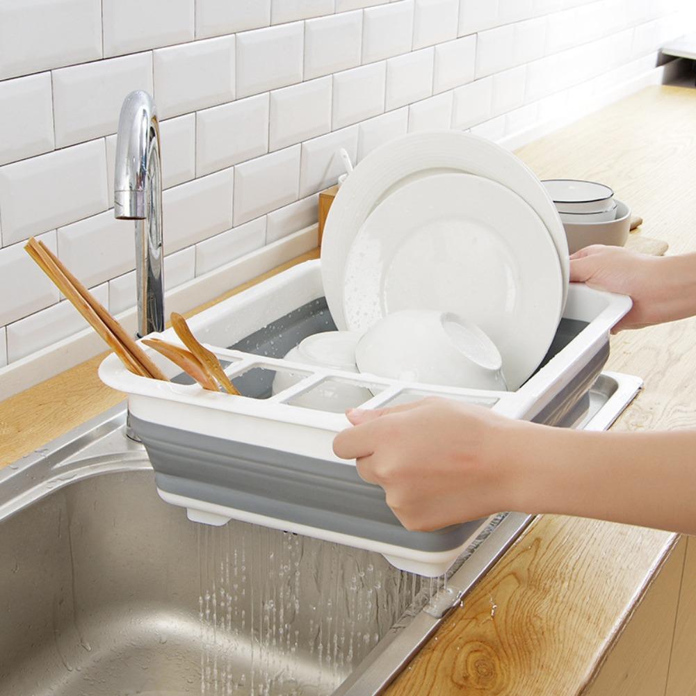 Foldable Dish Drainer Bowl Rac - Camping Cooking Tray ulasan dan harga