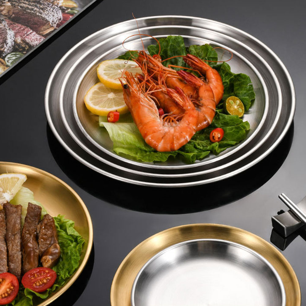 8Pcs Metal Dining Dish Stainle - Camping Cooking Tray ulasan dan harga