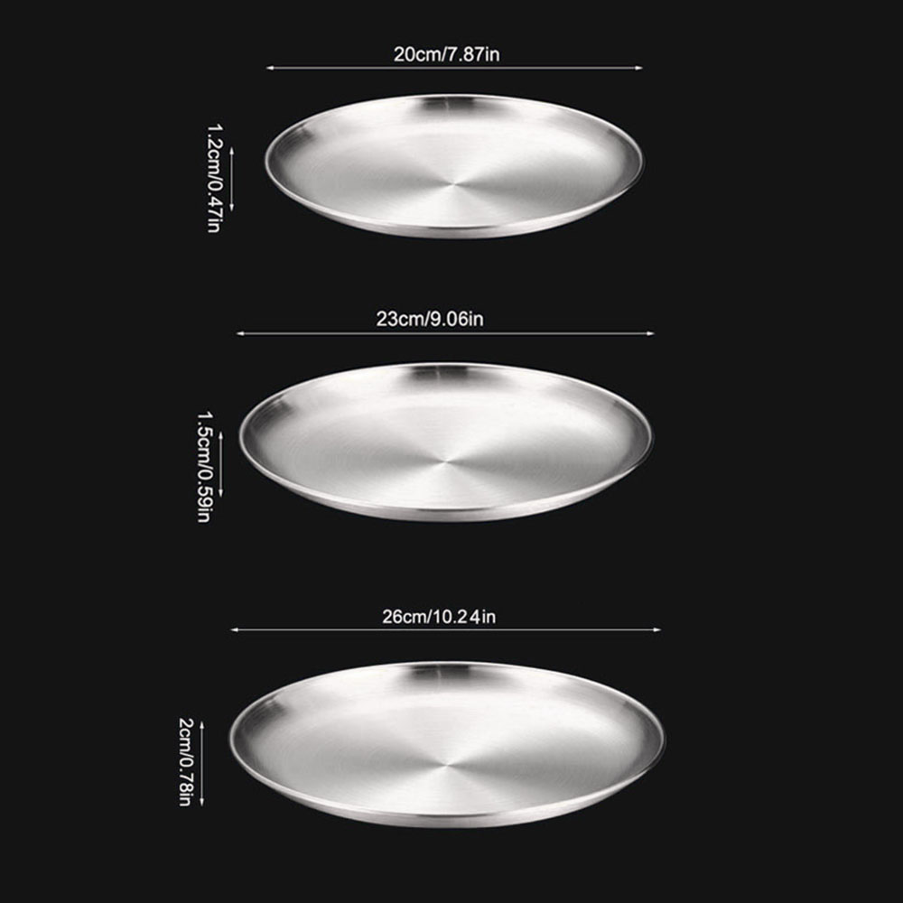 8Pcs Metal Dining Dish Stainle - Camping Cooking Tray ulasan dan harga