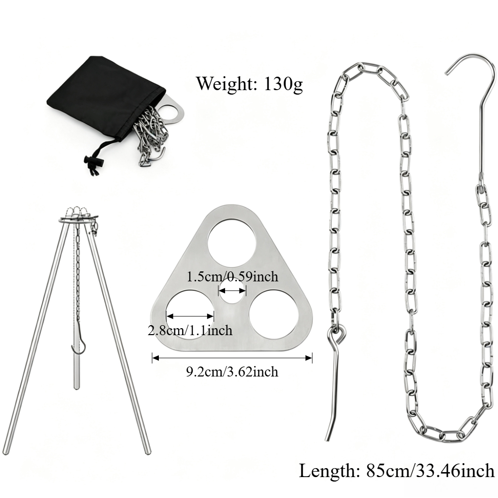 Adjustable Camping Tripod for  - Camping Hanging Cooking Pot ulasan dan harga