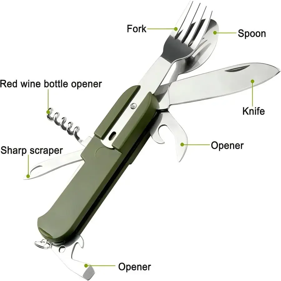 Camping Gear 5-in-1 Stainless  - Camping Cooking Set Stainless Steel ulasan dan harga