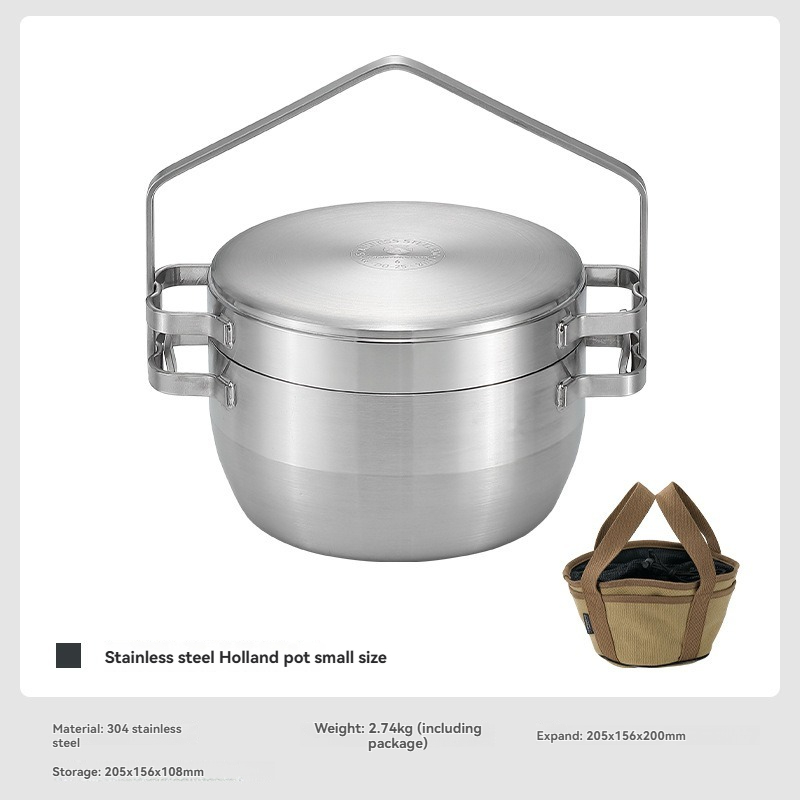 DO-25 thickened stainless stee - Camping Hanging Cooking Pot ulasan dan harga