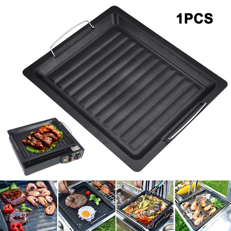 Outdoors Thick Square Grill Pa - Camping Cooking Tray ulasan dan harga