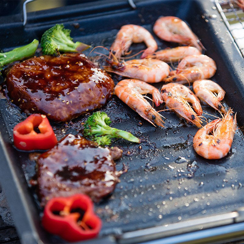 Outdoors Thick Square Grill Pa - Camping Cooking Tray ulasan dan harga