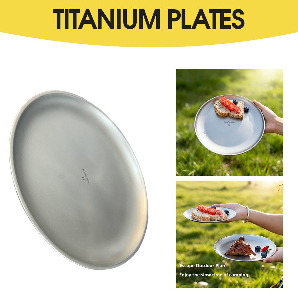 Pure Titanium Camping Plate Ul - Camping Cooking Dishes ulasan dan harga