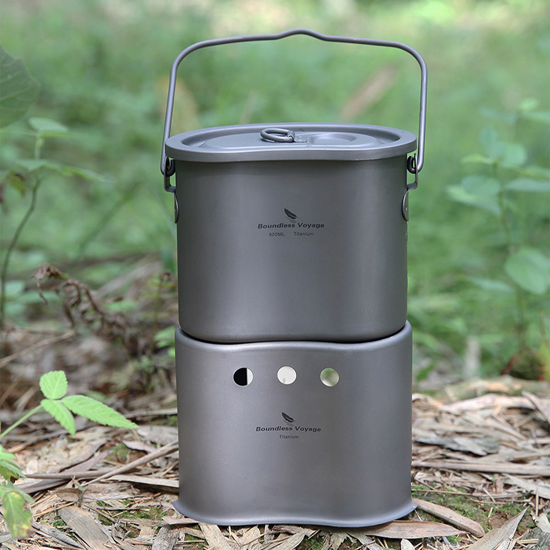 Boundless Voyage Titanium Cook - Camping Hanging Cooking Pot ulasan dan harga