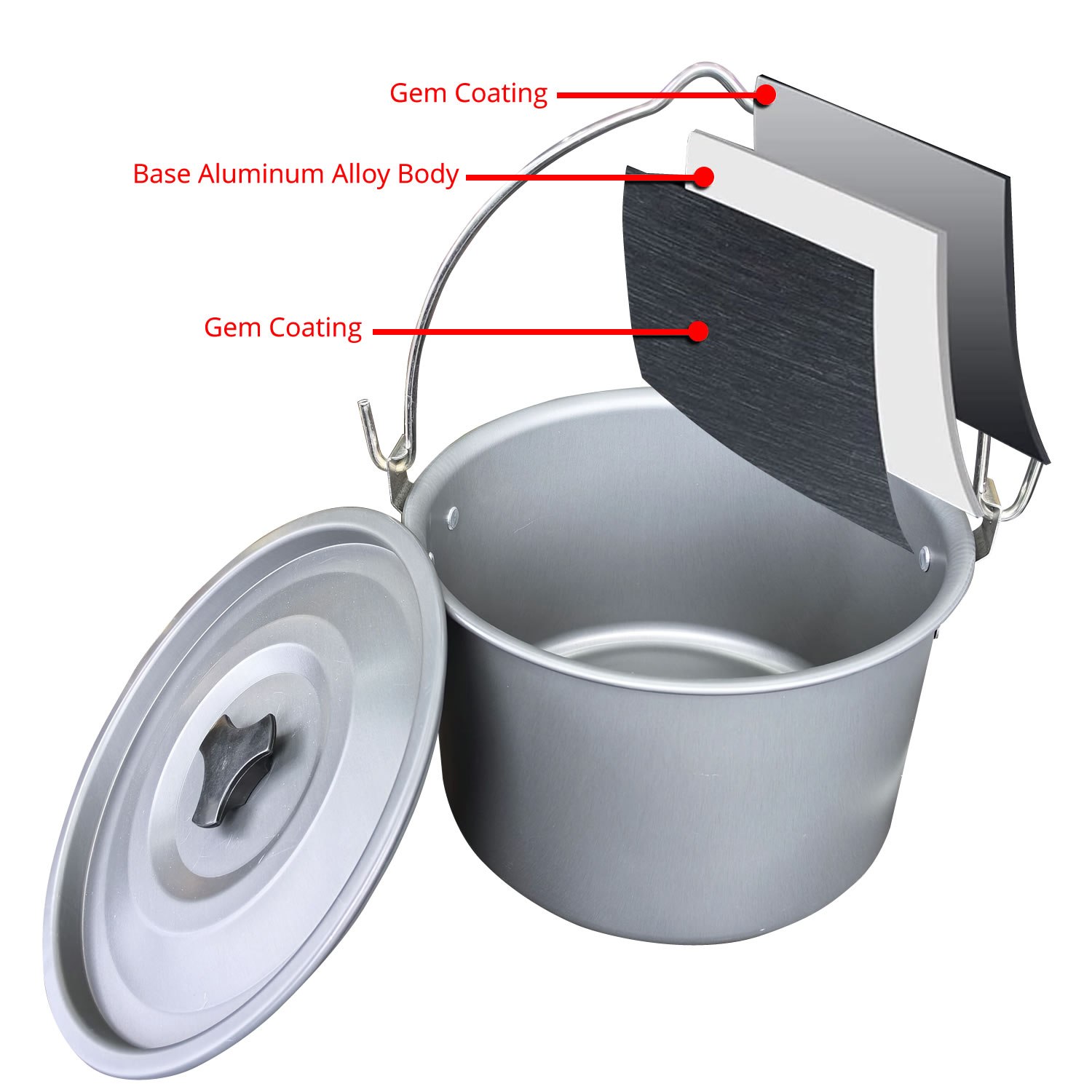 4L Outdoor Hanging Pot Camping - Camping Hanging Cooking Pot ulasan dan harga