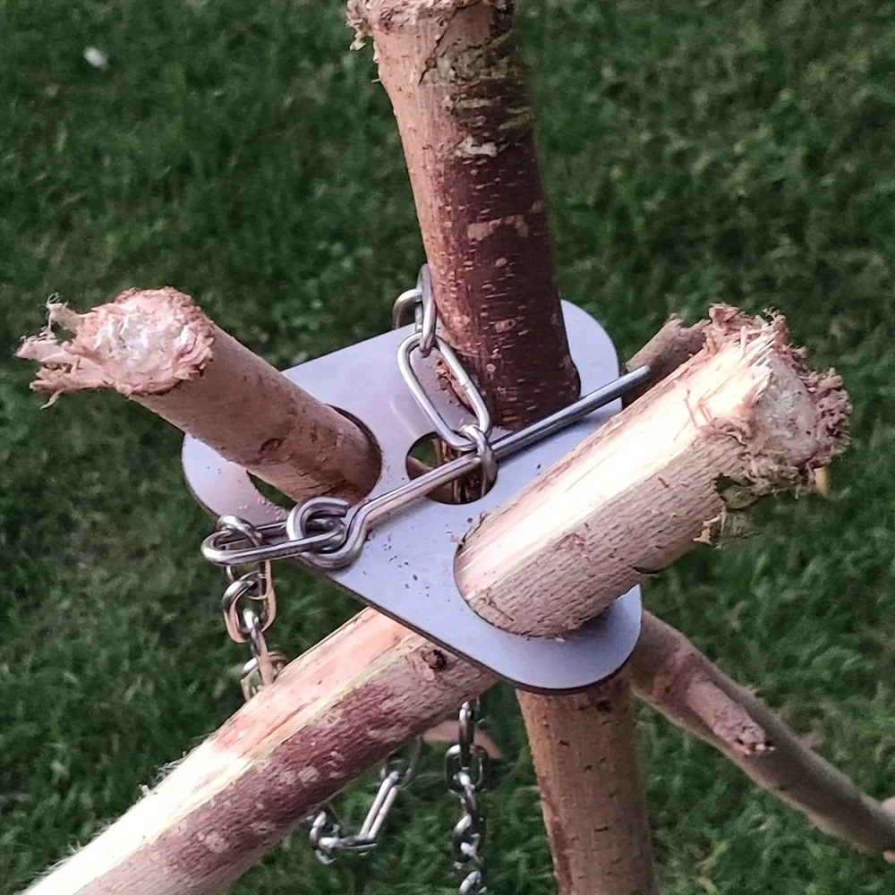 Stainless Steel Camping Tripod - Camping Hanging Cooking Pot ulasan dan harga
