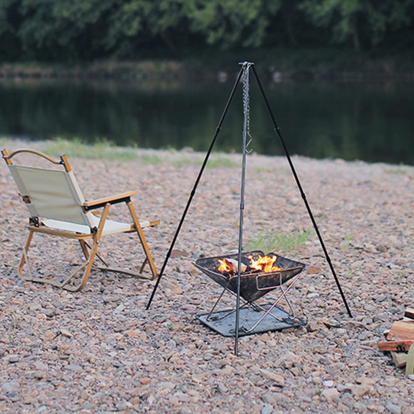 Outdoor Large Bonfire Tripod P - Camping Hanging Cooking Pot ulasan dan harga
